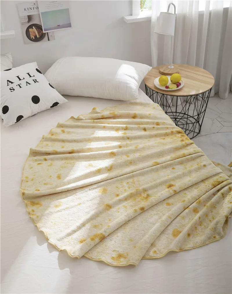 Tortilla мягкий флисовый плед комфортные пищевые творения буррито обертывание одеяло для пиццы Tortilla для детей взрослых смешной подарок