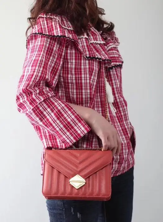 Высококачественная кожаная сумка с цепочками Наклонная Сумка в 2019 году | Багаж и