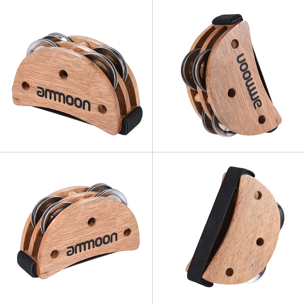 Ammoon эллиптический Cajon Box Drum Companion аксессуар для ног Jingle бубен ручных ударных