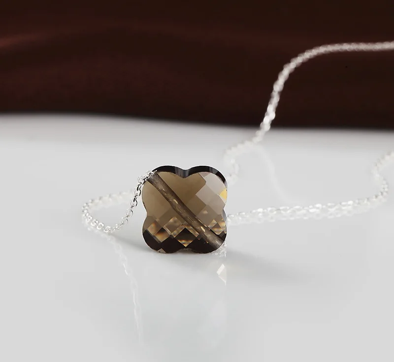 Лучшее новое ожерелье женское модное с четырьмя листьями клевера хрустальное