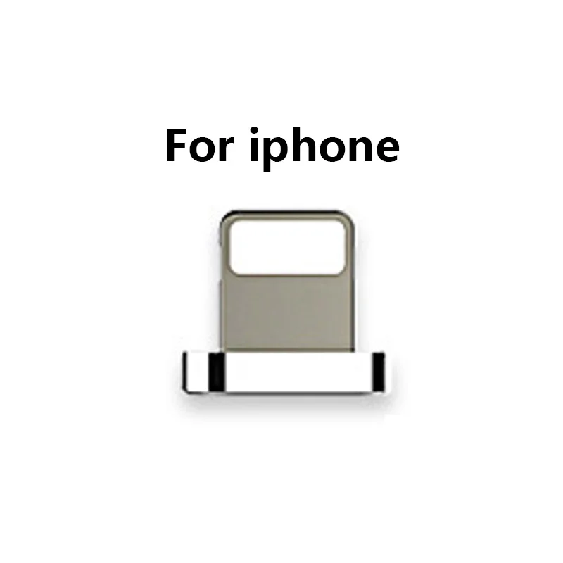 For iPhone Зарядный кабель, магнитное зарядное устройство, USB кабель для передачи данных, для IPhone, Micro usb type C, для мобильного телефона, быстрая зарядка, магнит, зарядное устройство, USB кабель, 3 разъема - Тип штекера: For iPhone