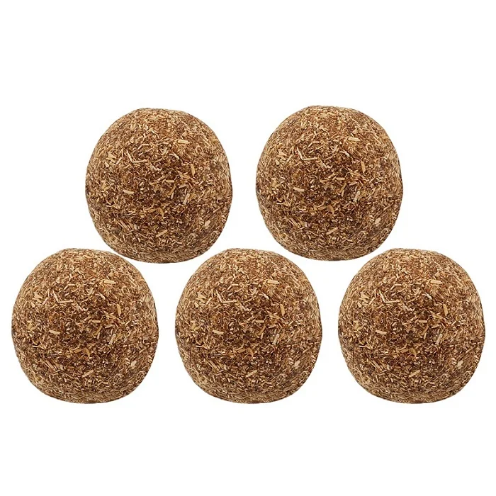 5Pcs Забавный натуральный Мята мяч кошка кошачья мята игрушка питомец котенок угощает закуски ментоловый аромат съедобные игры зубы Чистка скребок поставка - Цвет: 5Pcs