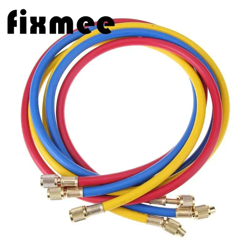 

Charging Hoses R134a Hoses 1/4" SAE Female Manifold Gauge Set For r R134a R410a R22 R12 R502 Air Conditioner tools 3pcs 1m