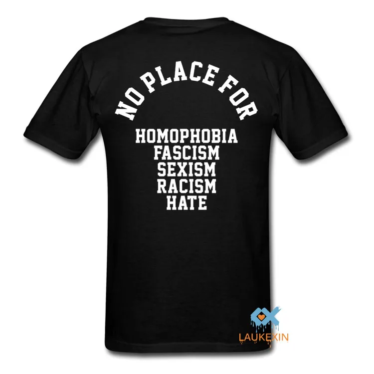 Нет места для гомофобии Сексизм расизм Hate T Shirt брендовая одежда мужские футболки унисекс футболка harajuku Хип Хоп Футболка