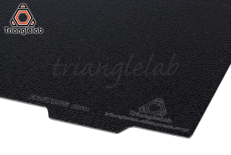 Trianglelab 235X235 ender 3 Двухсторонний текстурированный PEI пружинный стальной лист с порошковым покрытием PEI Монтажная пластина для ender 3