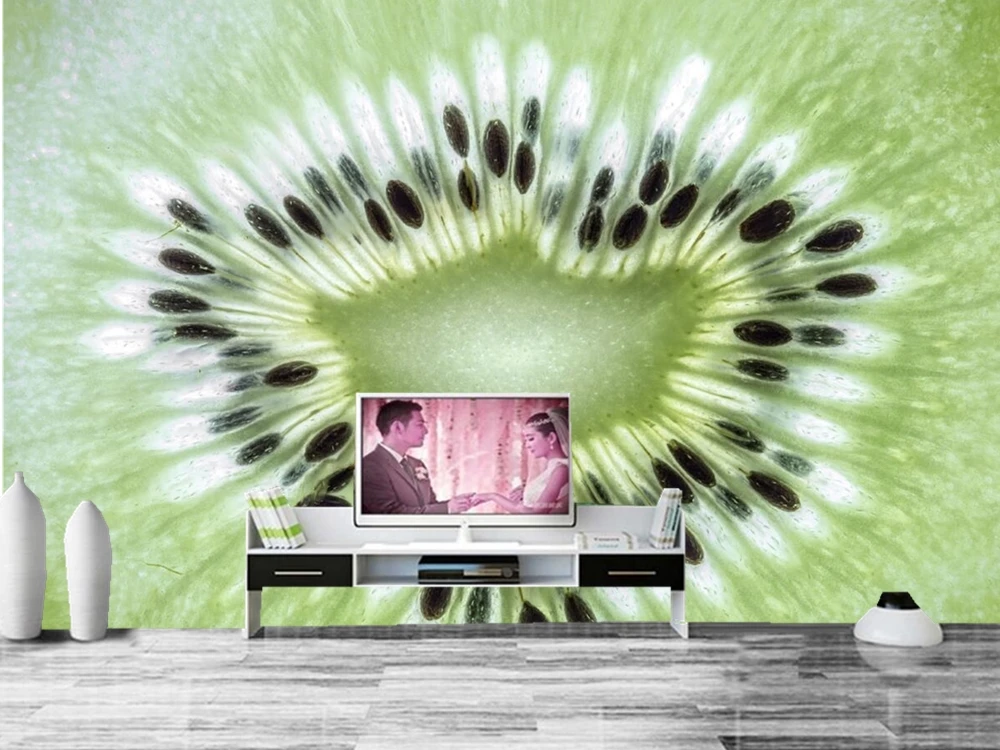 Фотообои Kiwi с изображением еды крупным планом фоновая фотография для гостиной
