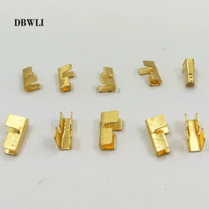 100 шт., автомобильные U-образные коннекторы для проводов, 6,3 мм, 4,8 мм