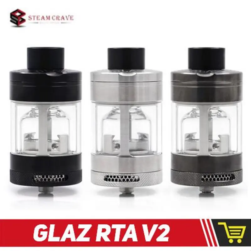 Original Steam Crave Glaz RTA V2 Electronic cigarette Atomizer 31mm Vape tank semi-restrictive airflow Tank | Электроника