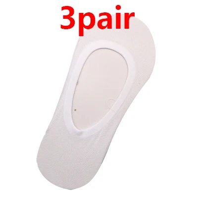 3 Pair 1/3/4Pairs Women Silicone Invisible Cotton Socks Slippers for Girls Summer Thin Boat Socks Non Slip Low Cut Ankle Sox Calcetines - Цвет: 3 Pair