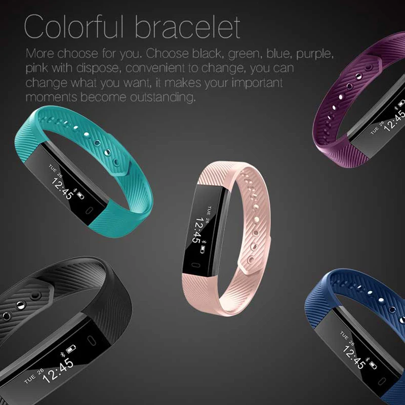 Classic Smart Bracelet Fitness Tracker Step Counter Activity Monitor Band Alarm Clock Vibration Wristband smartband # B3 | Электроника