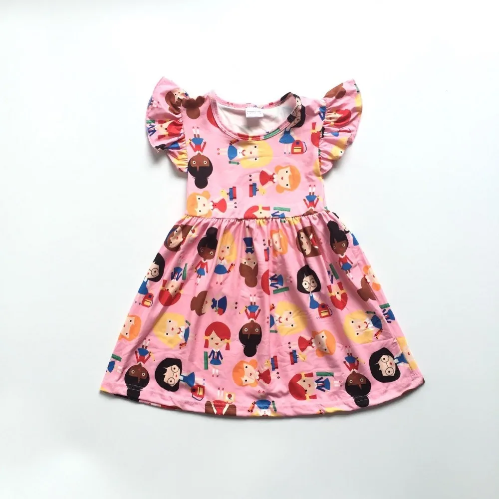 Новое летнее платье для маленьких девочек школьное эксклюзивное детское