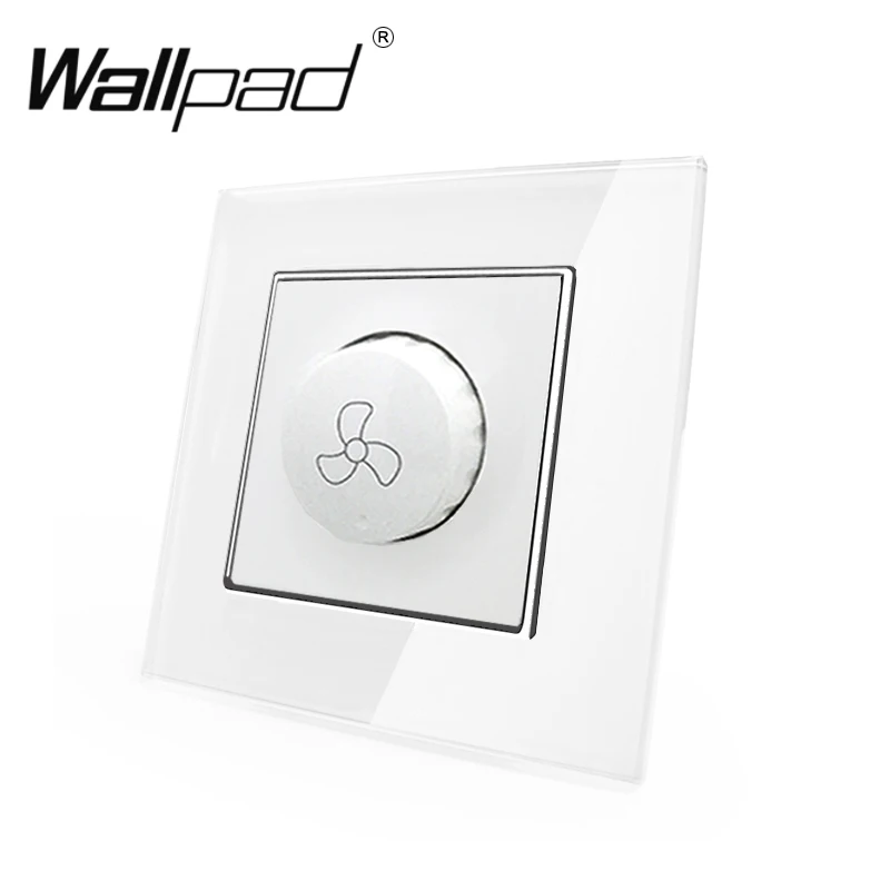 Переключатель скорости вентилятора Wallpad 110 250 В белый Хрустальный Европейский
