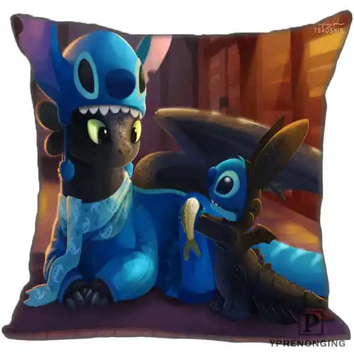 Pillowcase Best Custom stitch_and_toothless(1) Наволочка на подушку, спальня домашний квадратный наволочка на молнии(одна сторона)#190404-01-45 - Цвет: Pillowcase