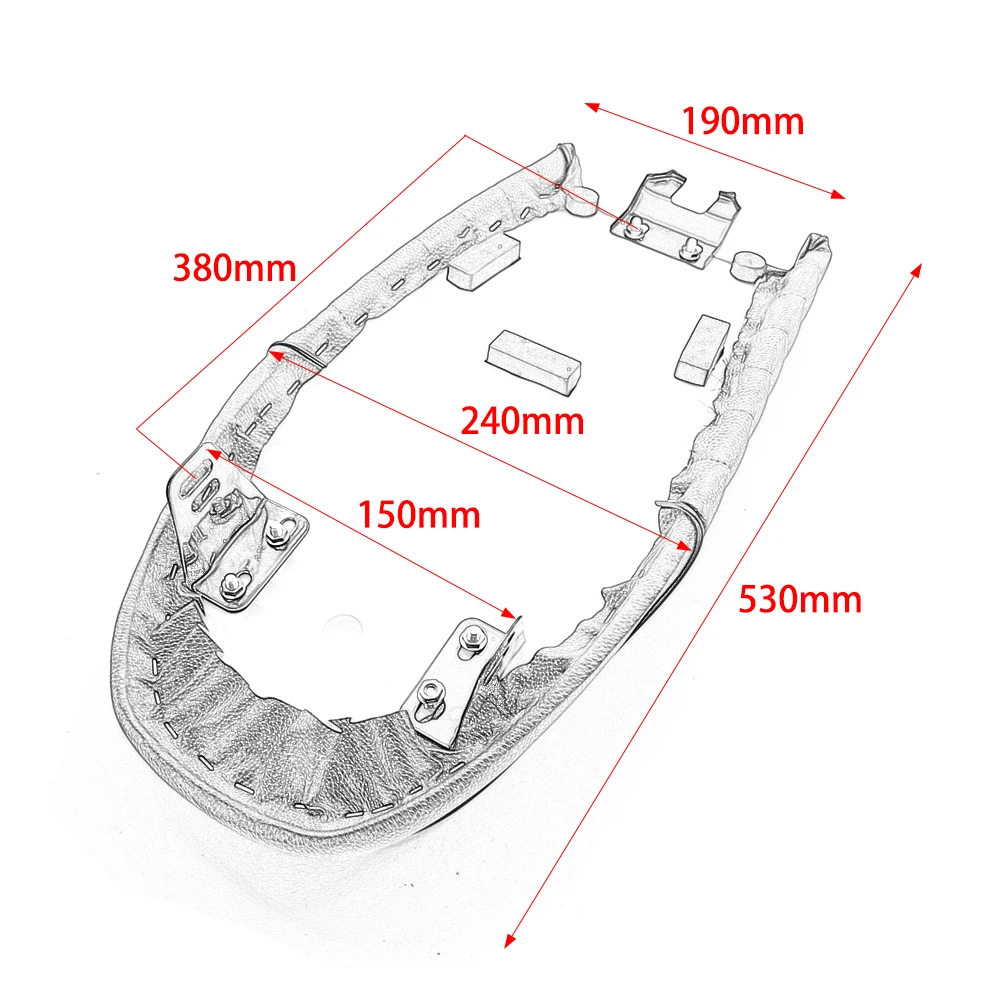 Кожаное седло evomosa для мотоцикла кафе гоночного автомобиля YAMAHA SR125 SR250 SR400 SR500 XJ550