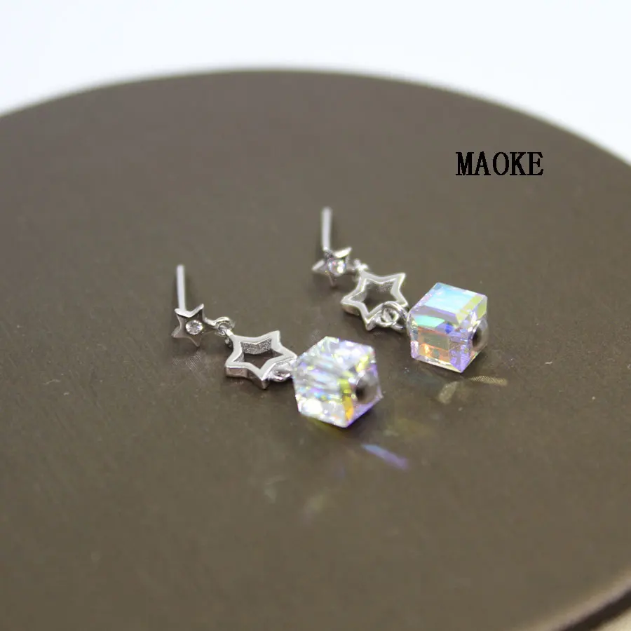 

Promotions S925 SV Stars Sugar Earrings Female Korean Small Fresh Fivepointed Star Earring Fashion Jewelry for Women's Gifts