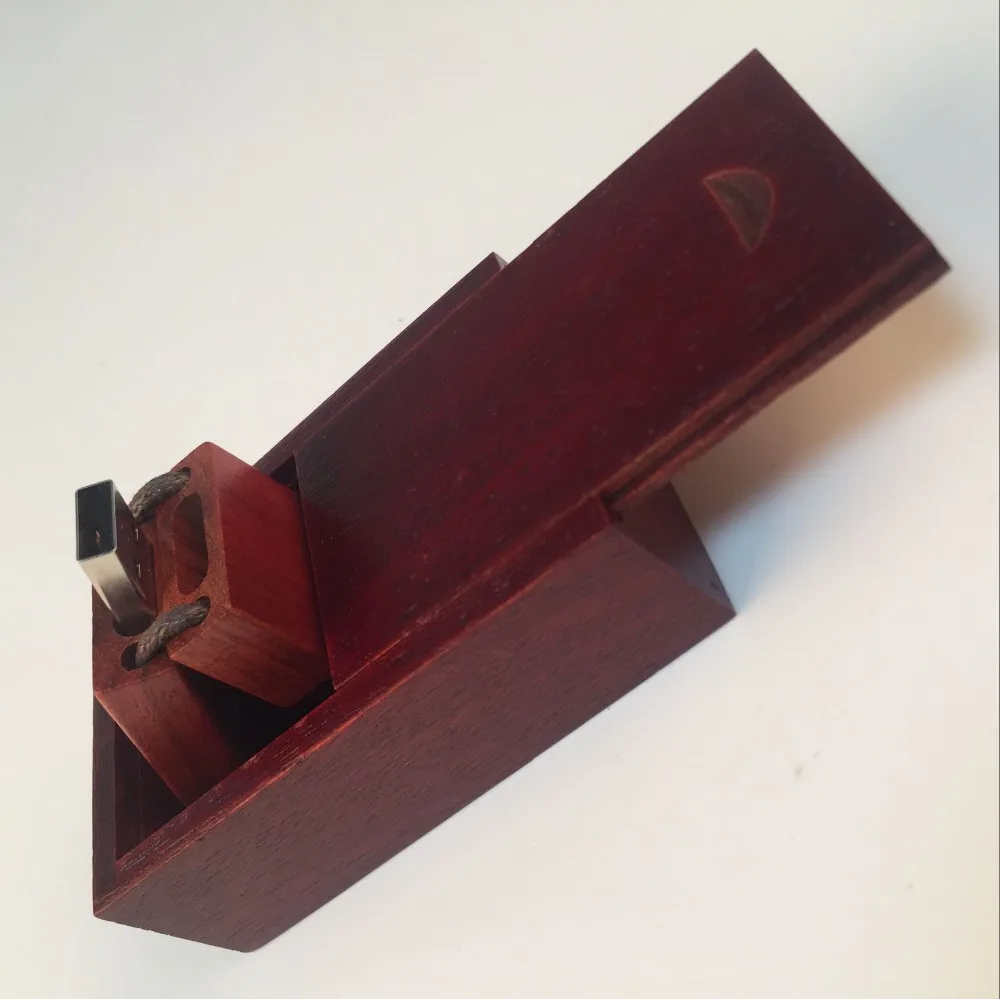 Флэш-накопитель usb 2 0 из красного дерева в бамбуковой коробке (более 15 шт. с