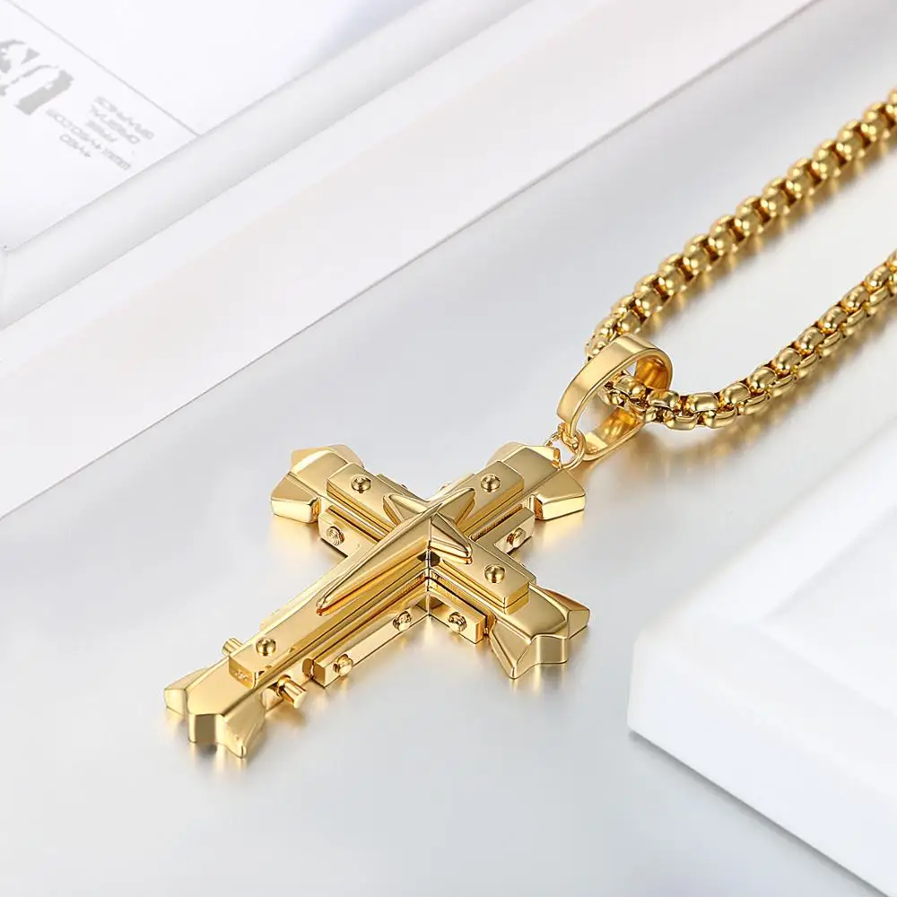 BONISKISS мужские ожерелья с крестом классические ювелирные изделия для мужчин
