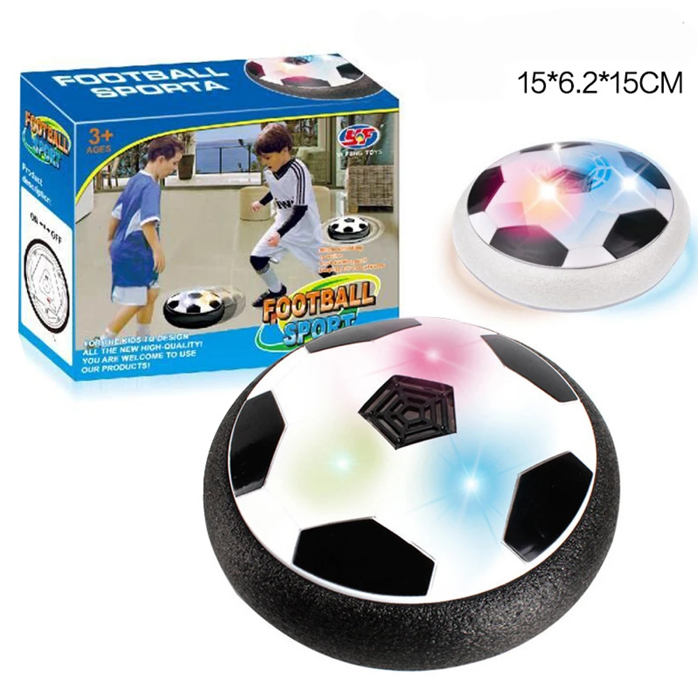 

Kids Air Power soccer Training equipment Funny LED Light Flashing Ball Toys football Balls Disc Gliding Multi-surface Hovering