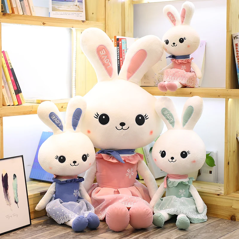 Dorimytrader kawaii принцесса платье Кролик плюшевая кукла Большая мягкая мультяшная