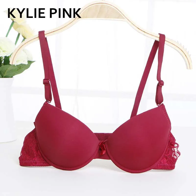 Женский кружевной бюстгальтер KYLIE розовый с пуш ап Прямая поставка|Бюстгальтеры|