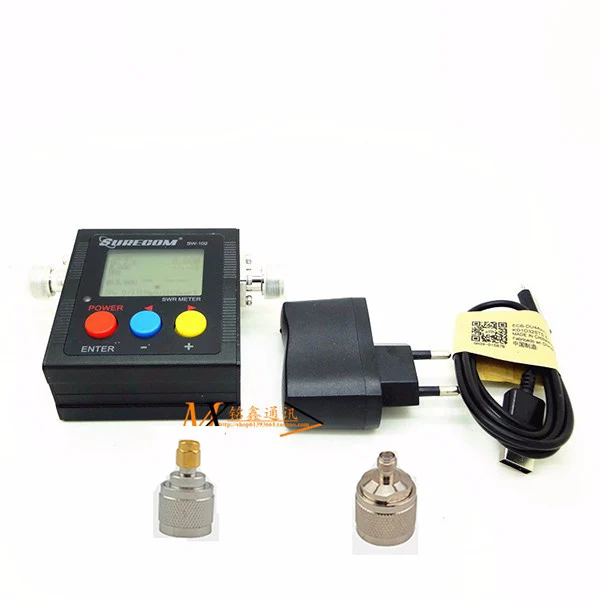 VSWR 1 00 19 9 цифровой VHF UHF 125 525mhz SURECOM SW 102 с 2 шт RF адаптер Baofeng Радио Walkie Talkie мощность SWR