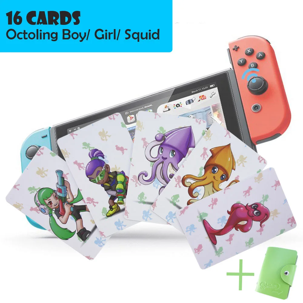 16 шт совместимые NFC игровые карты для переключателя NS Pearl Marina Octoling Boy Girl Squid NTAG215