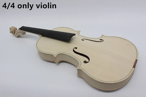 4 4 Only Violin Высокое качество незавершенная только белая скрипка селективный 10 лет натуральный сушеный клен назад ель Топ ручной работы o - Цвет: 4 4 Only Violin