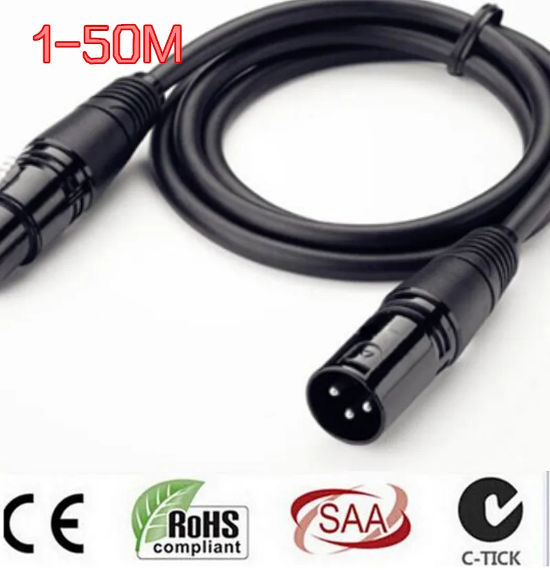 2 шт. 3-контактный сигнала DMX кабель DMX512 сценический светильник ing сигнальный led par