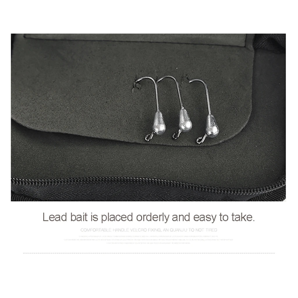 Outdoor Fishing Bag Portable Fishing Lure Container Bag For Spoon Lure Large Capacity Zipper Storage Case