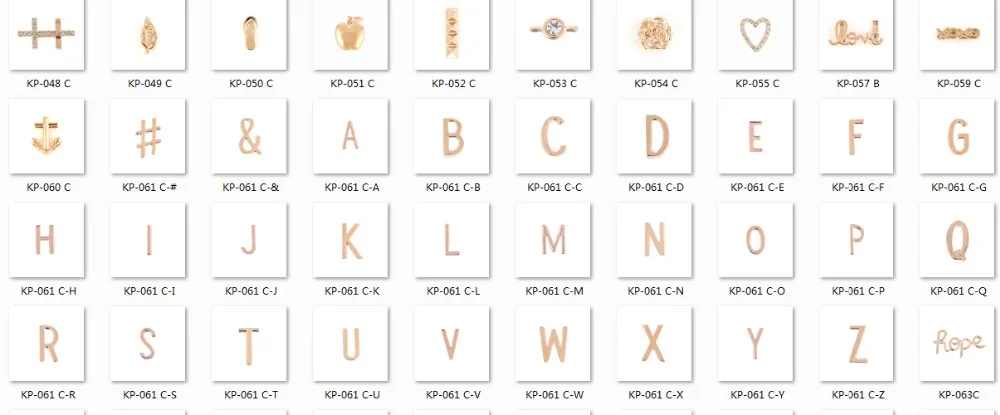 Somsoar Jewelry Rose Gold 10mm DIY Slide Charms can choose your Like fit Mesh Bracelet& Leather wrap Bracelet Bands Wholesale