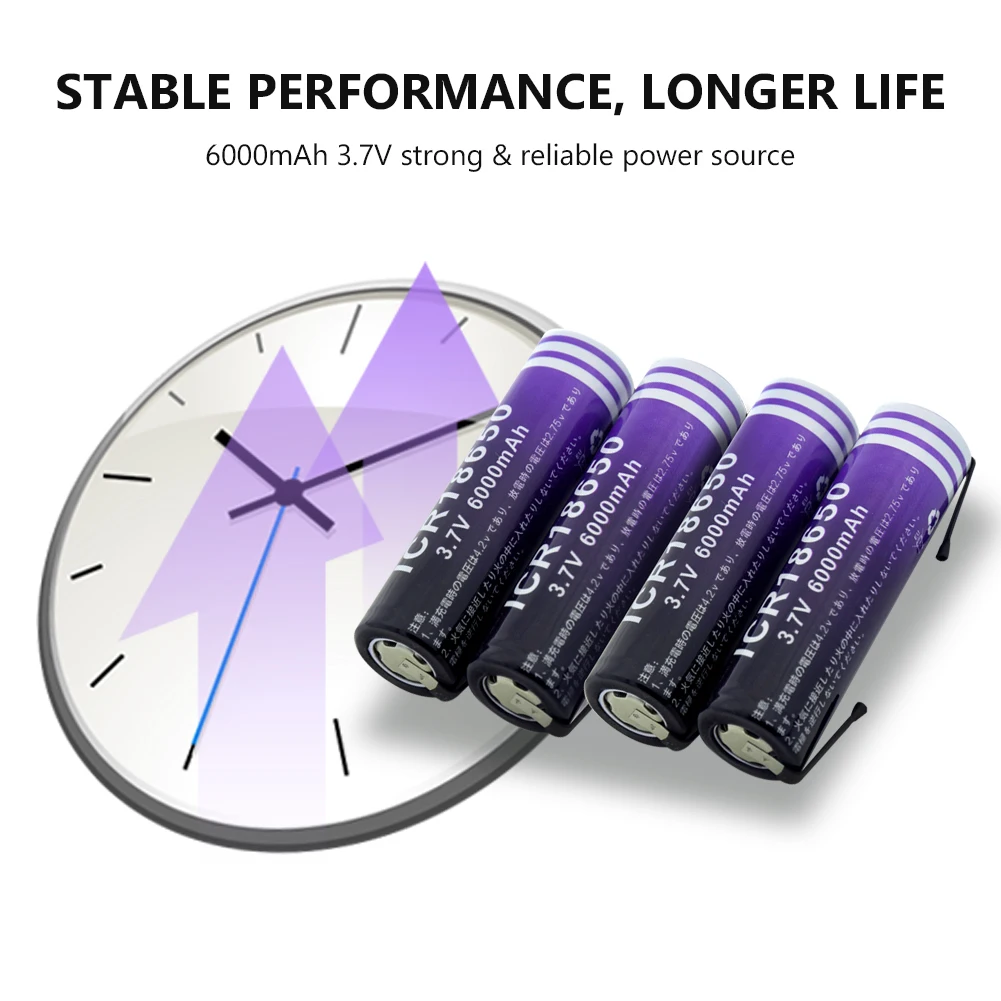18650 литий ионная батарея 6000mAh 3 7 V Паяные батареи для отверток высокий ток + DIY