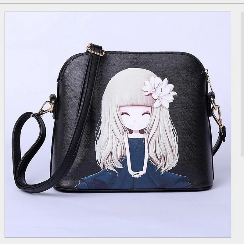 Ретро LA PU мухерес вестник мешки nuevos bolsos де лас Мультфильм печати печатные mochila bolso