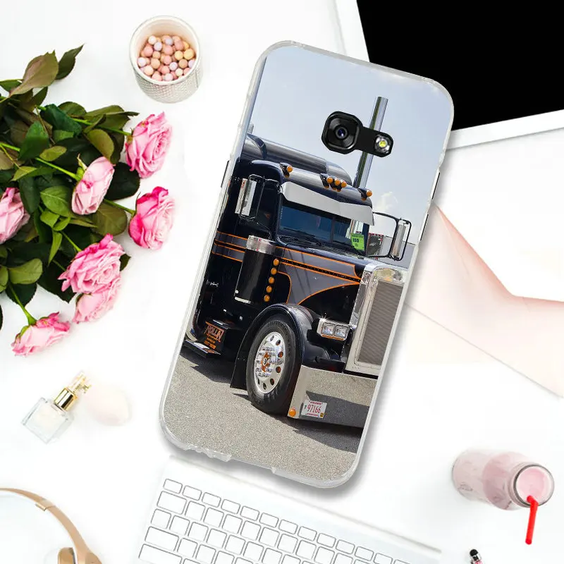 Picture 11 Мягкие силиконовые прозрачные телефонные чехлы для samsung Galaxy J3 J4 J5 J6 J7 J8 A3 A5 A7 супер классные тяжелый грузовик автомобиля - Цвет: Picture 11