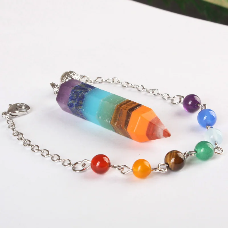 Новый Радужный 7 Чакра многослойный целебный для лозоходства рейки драгоценный