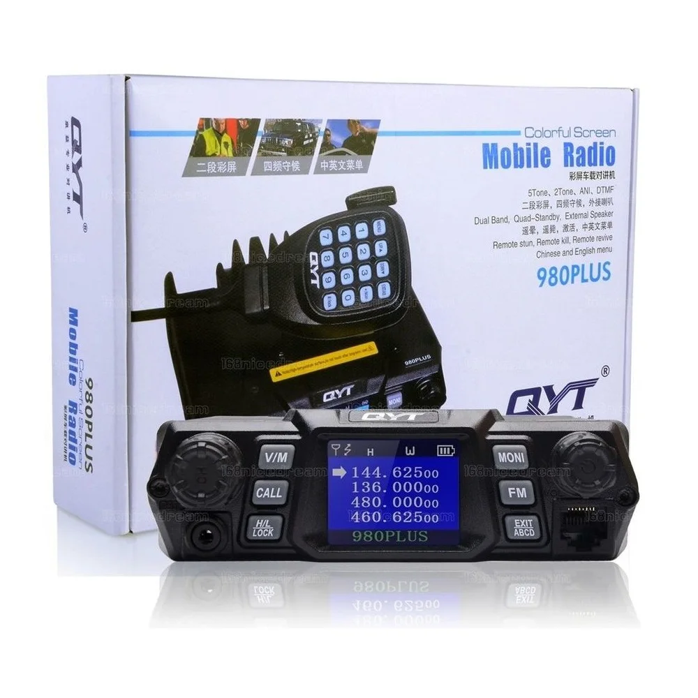 QYT 980PLUS мобильное радио 136 174MHz 75W 400 480MHz 55W автомобильный трансивер