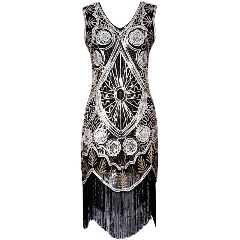 

Платье женское, винтажное, с блестками и блестками, короткое платье для вечеринки