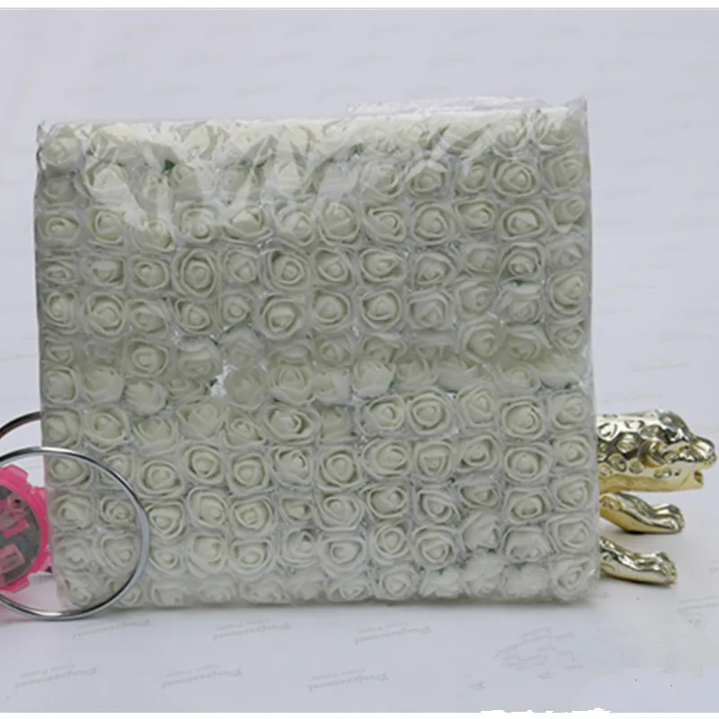 144PCS rose 2.5CM День Святого Валентина украшения для вечеринки сделанные своими руками полистирол Плесень Медведь Кролик Собака пластик цветок Свадебные украшения принадлежности подарки ручной работы - Цвет: 144PCS rose 2.5CM