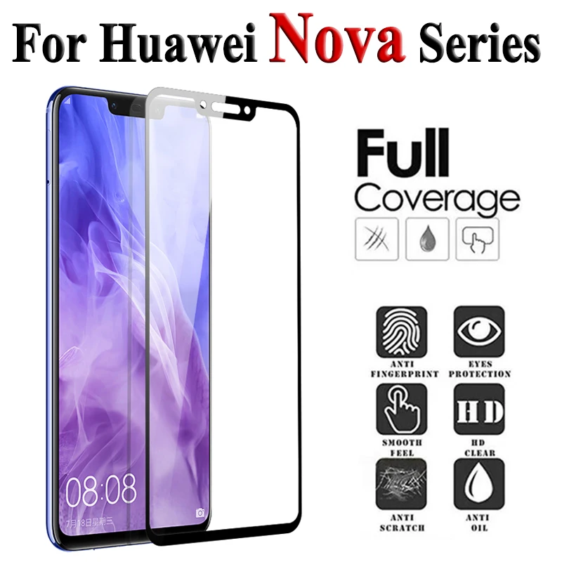 Закаленное стекло для huawei nova 3i Защитное huwai 3 i 2 2i s plus 4 huavei navo i3 i2 s2 plus2 защита