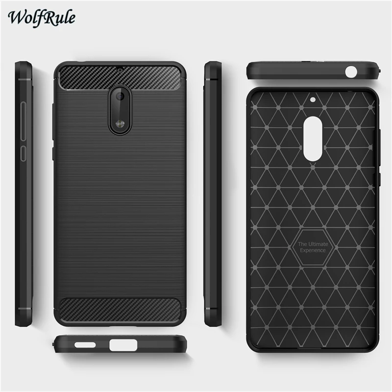 Чехол WolfRule для Nokia 6 Ударопрочный Мягкий матовый чехол из ТПУ Nokia6 Coque 5 5'' |
