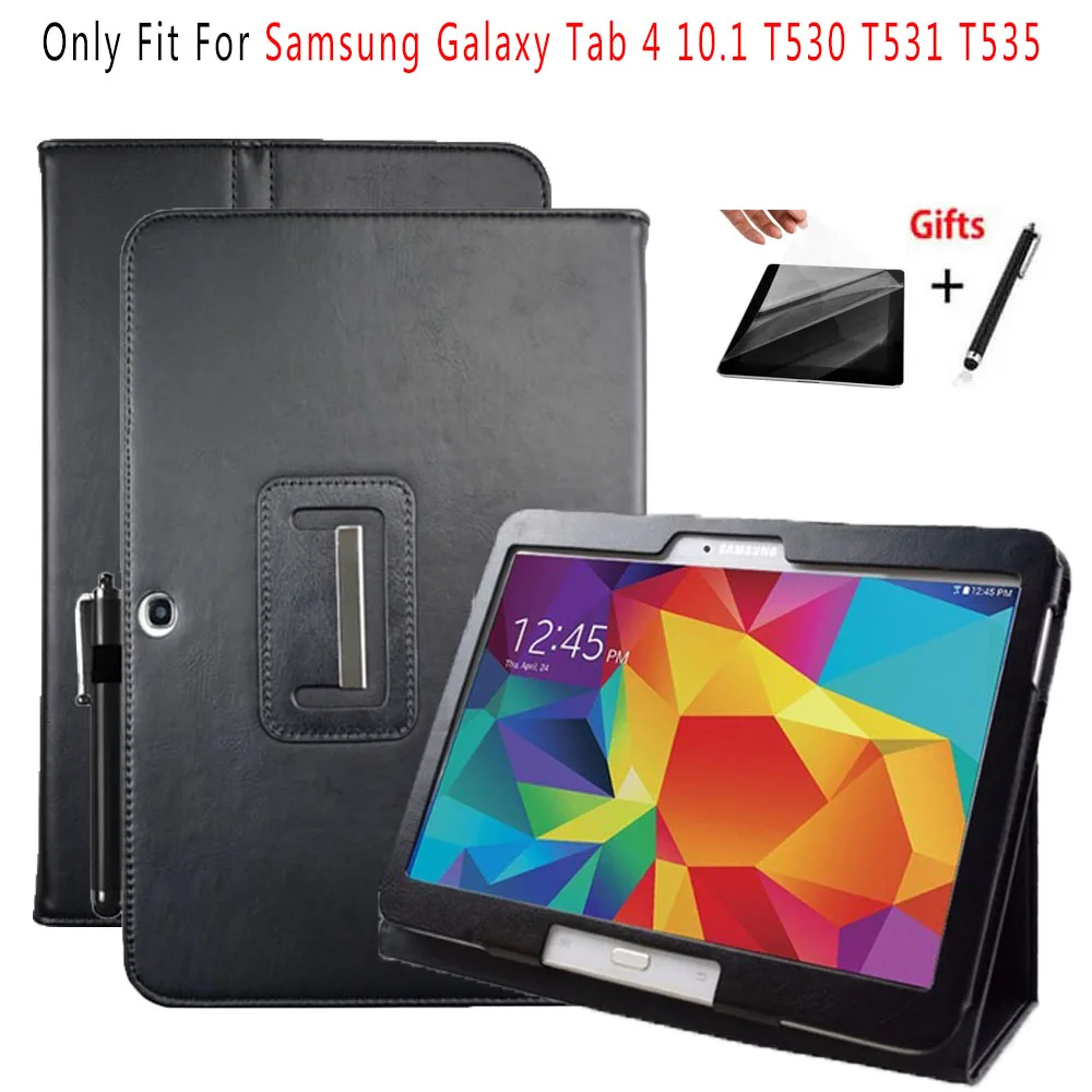 Чехол книжка из искусственной кожи с подставкой для Samsung Galaxy Tab 4 10 1 дюйма|Чехлы
