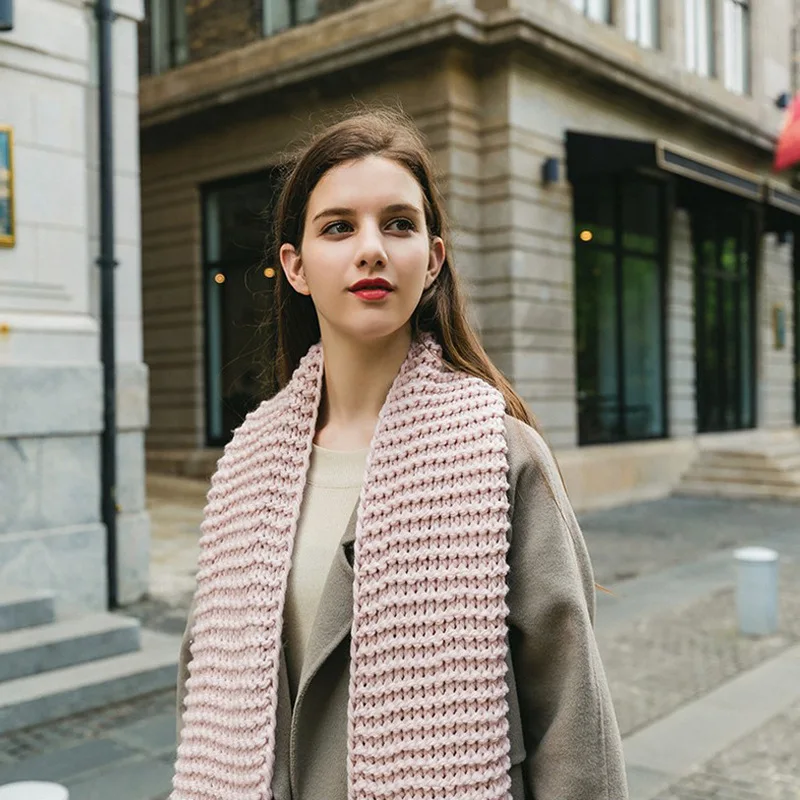 

Fashion Women Winter Warm Knitted Neck Two Circles Wool Snood Long Scarf Shawl Autumn Scarves Women Knitted Long Ring Scarf