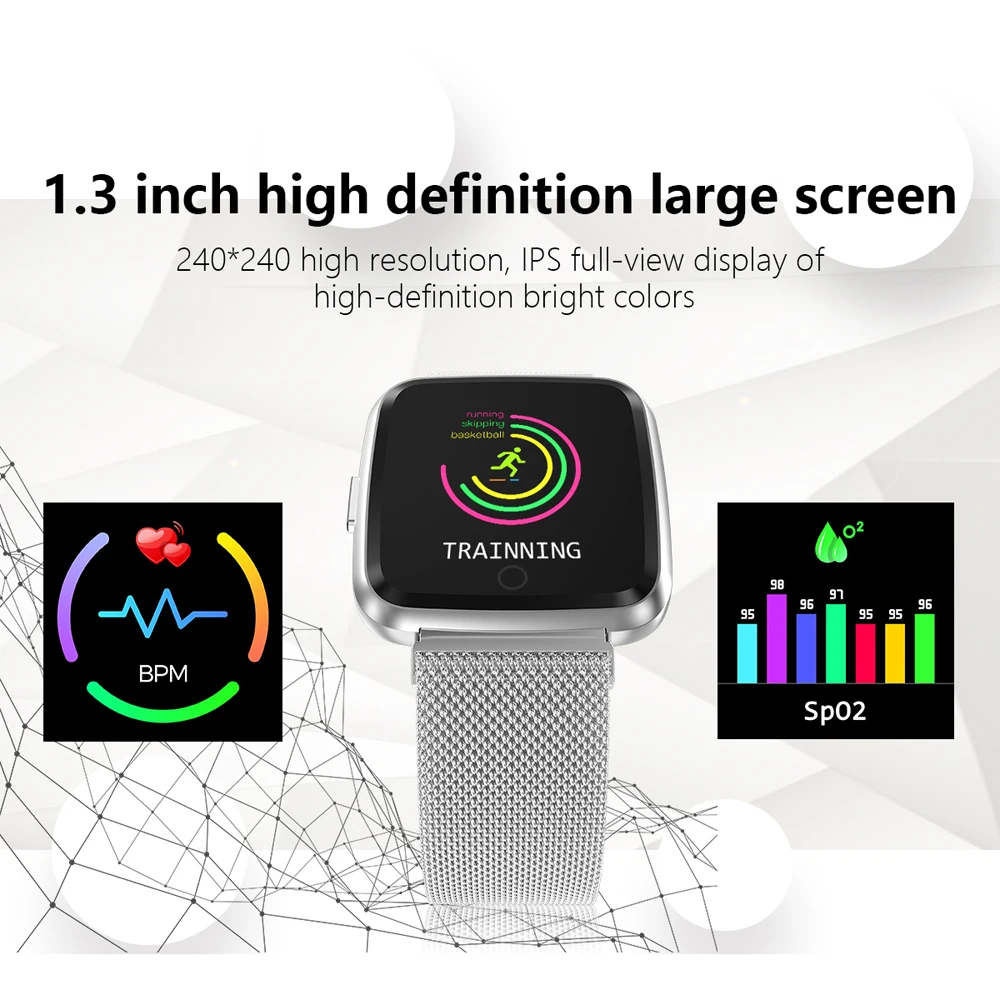 Uhoofit Смарт часы монитор сердечного ритма кровяное давление фитнес трекер