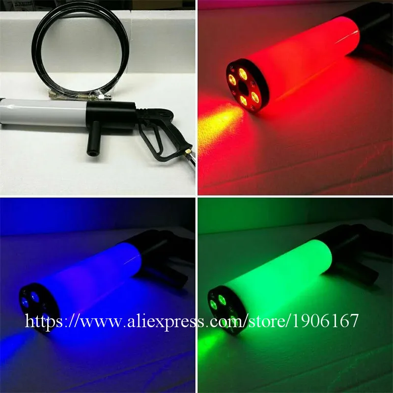 Разноцветный ручной Co2 пистолет RGB Cryo светодиодный DJ для спецэффектов CO2