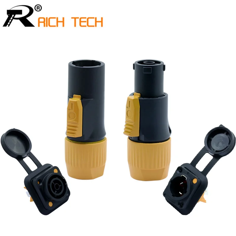 1xRTC2003 1xRTC2004 2 комплекта/в 20А авиационный водонепроницаемый power con светодиодный разъем питания с большим экраном высокомощный огнестойкий Промышленный разъем питания - Цвет: 1xRTC2003 1xRTC2004