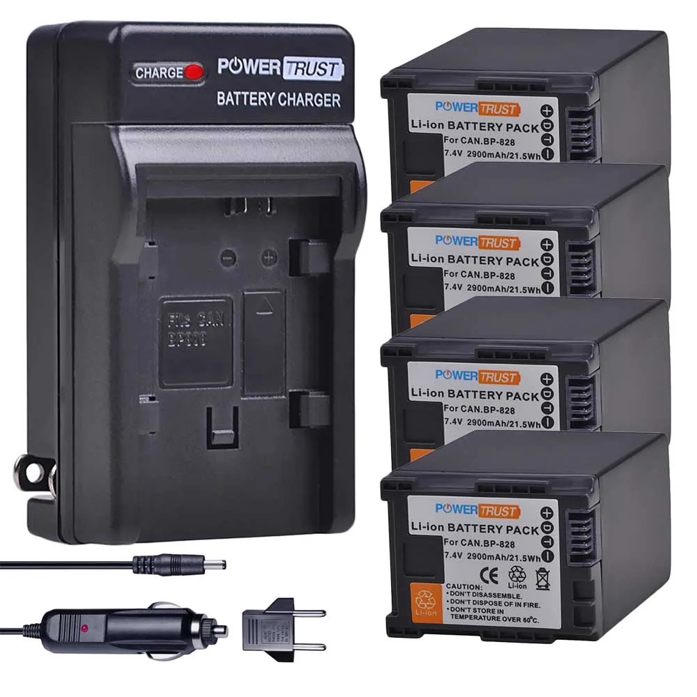 4pc 1 шт. 2900 мА/ч, BP-828 BP 828 Батарея+ Зарядное устройство Наборы для Canon BP828 VIXIA GX10 HFS30 HF20 HG20 G30 G40 XA20 XA25 HFM300 - Цвет: 4pc