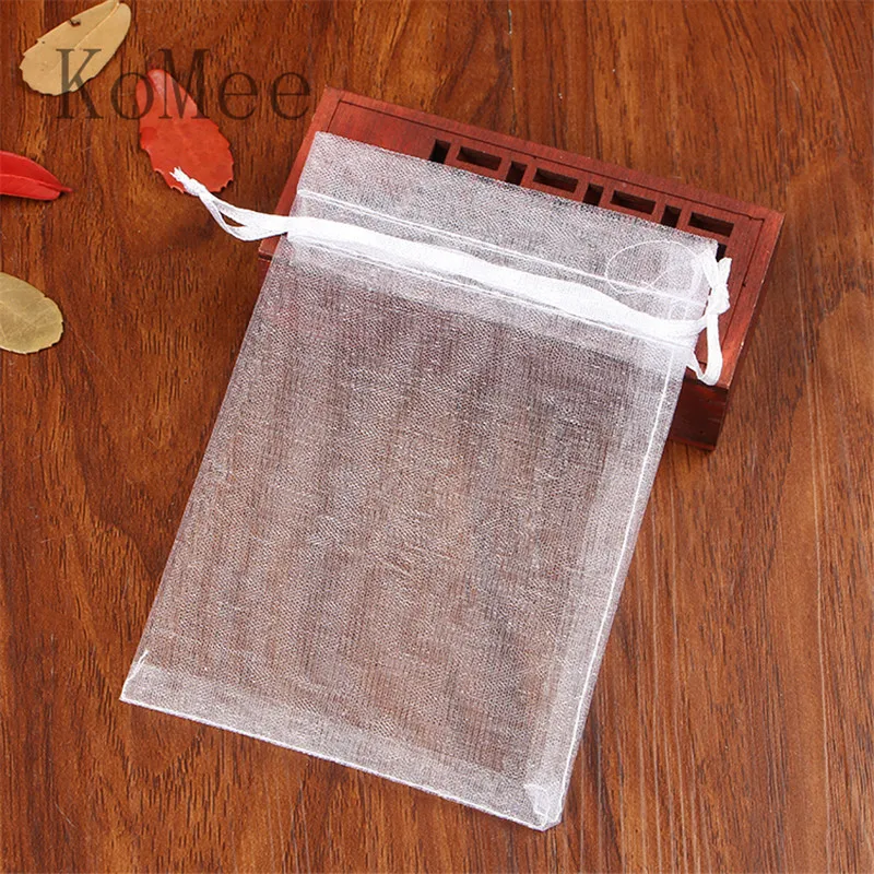 50pcs/Lot 7x9 9x12 11x16 13x18cm Organza Bags Small Candy Jewelry Packaging Wedding Party Favor Drawstring Gift Bag Pouches | Дом и сад
