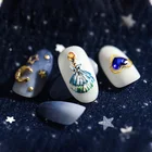 3D акриловая гравировка наклейка с цветком для ногтей pretty girl  flower shape Водные Наклейки Empaistic Nail Water Slide stickers Z0110