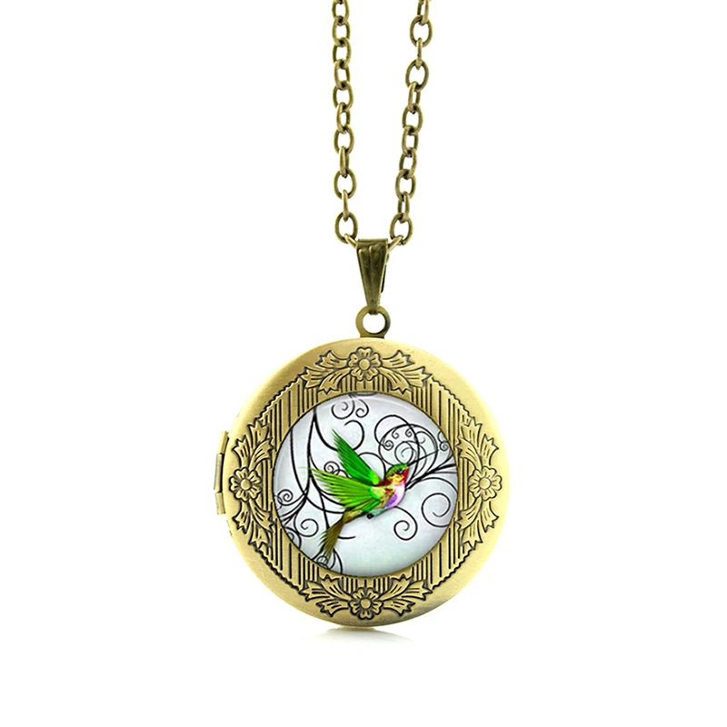 Милое зеленое ожерелье с кулоном Колибри модное в виде пингвина Журавля лебедя