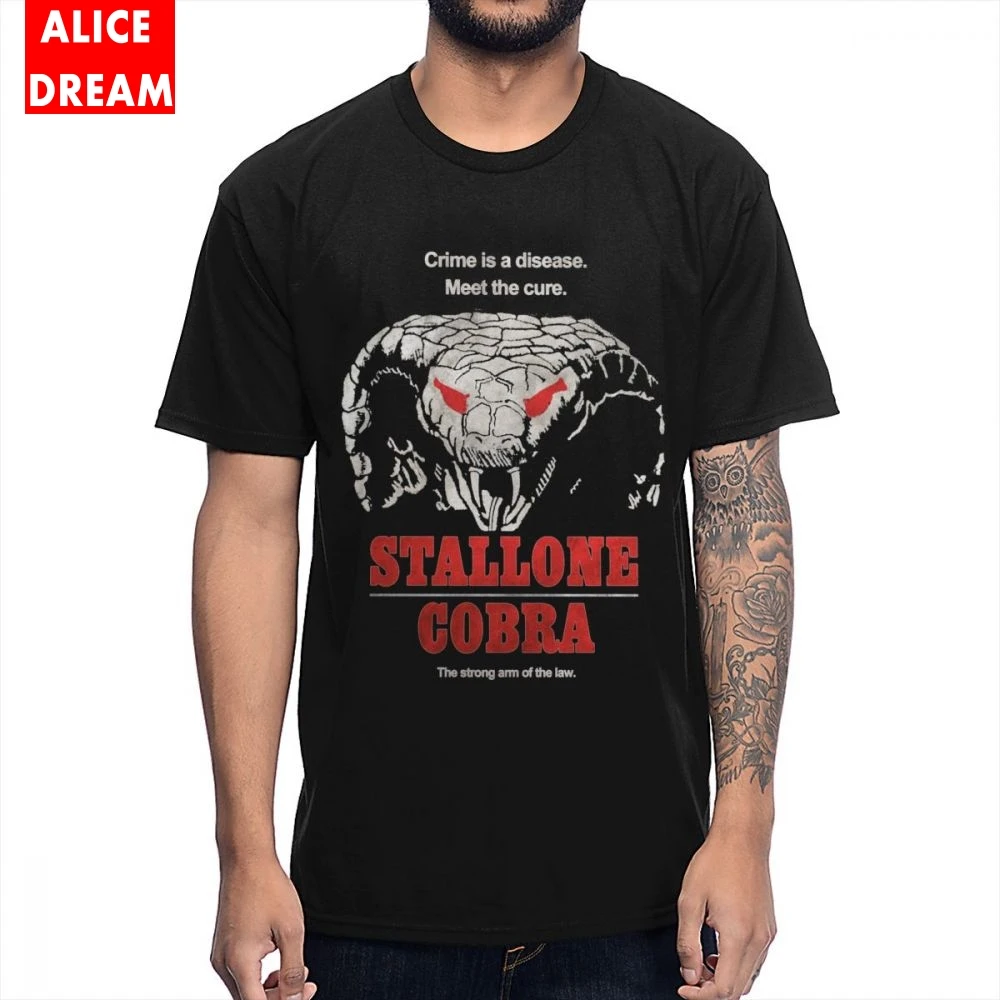 Stallone Cobra Kai Tees ужасная футболка со змеей Harajuku дышащая хлопковая Удобная S-6XL