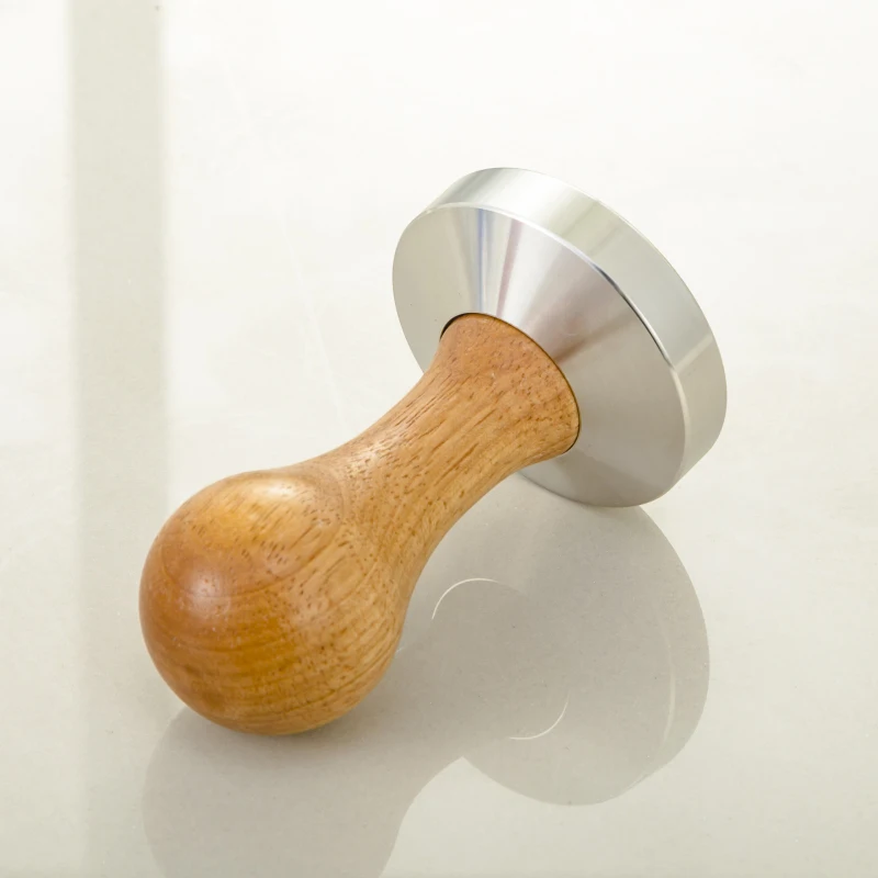 

Seluna Stainless Steel Flat Oak Wood Handle Coffee Tamper 51mm 58mm Barista Espresso Coffee Maker Manual Grinder High Quality